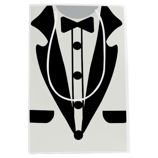 Elegant Classic Tuxedo Bow Stropdas Afstuderen Medium Cadeauzakje (Voorkant)