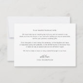 Elegant Classic Typography Foto Weddenschap Bedank Bedankkaart (Achterkant)