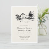 Elegant Classic Upload uw bruiloft locatie schets Kaart (Staand voorkant)