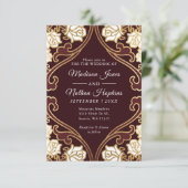 Elegant Classic Victoriaans Wedding Kaart (Staand voorkant)