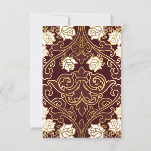 Elegant Classic Victoriaans Wedding Kaart (Achterkant)