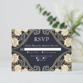 Elegant Classic Victoriaans Wedding RSVP Kaart (Staand voorkant)