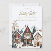 Elegant Classic Village Kerstfeest Kaart (Voorkant)