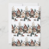 Elegant Classic Village Kerstfeest Kaart (Achterkant)