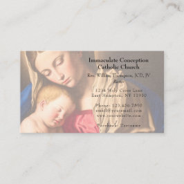 Elegant Classic Virgin Mary & Child Gold Church Visitekaartje