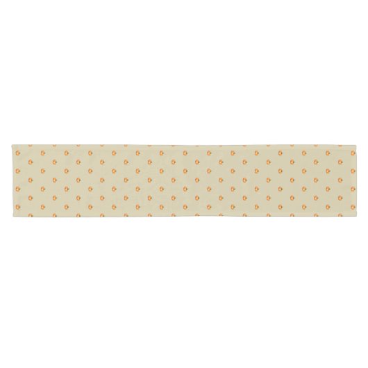 Elegant Classic Watercolour Pumpkin Pattern Korte Tafelloper (Horizontaal)