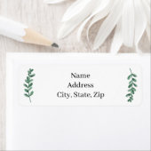Elegant Classic Waterverf Green Leaves Address Etiket (Insitu)