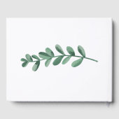 Elegant Classic Waterverf Green Leaves Wedding Gastenboek (Achterkant)