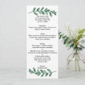 Elegant Classic Waterverf Green Leaves Wedding Menu (Staand voorkant)