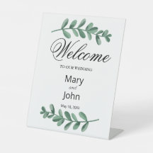 Elegant Classic Waterverf Green Leaves Wedding