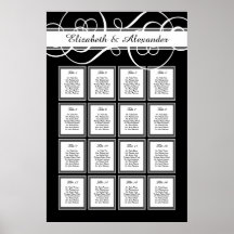 Elegant Classic Wedding 16 Table Seating Chart