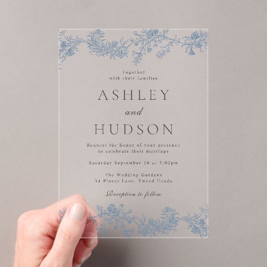  Elegant Classic Wedding Acryl Uitnodigingen (Insitu (Draagbaar))