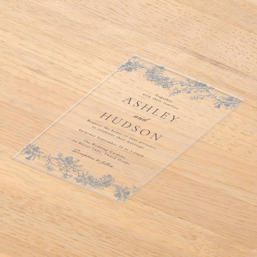  Elegant Classic Wedding Acryl Uitnodigingen (Laagn)