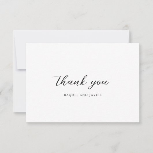 Elegant Classic Wedding Bedankkaart (Voorkant)