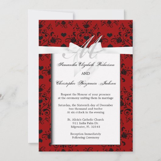 Elegant Classic Wedding Invite Kaart (Voorkant)