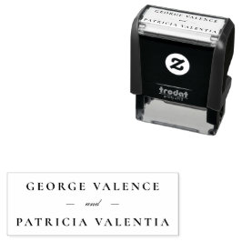 Elegant Classic Wedding Names Zelfinktende Stempel