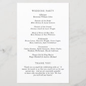 Elegant Classic Wedding Program (Achterkant)