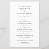 Elegant Classic Wedding Program (Voorkant)