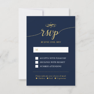 Elegant Classic Wedding RSVP Kaart invoegen