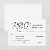 Elegant Classic Wedding RSVP-kaart (reactie) Informatiekaartje (Voorkant / Achterkant)