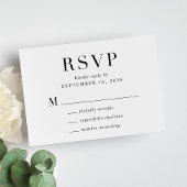 Elegant Classic Wedding RSVP Kaartje