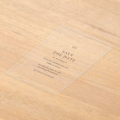 Elegant Classic Wedding Save the Date Acryl Uitnodigingen (Laagn)