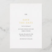 Elegant Classic Wedding Save the Date Folie Uitnodiging (Voorkant)
