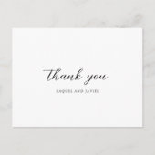 Elegant Classic Wedding Thank You Briefkaart (Voorkant)