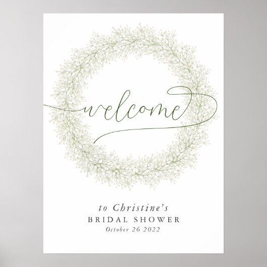 Elegant Classic White Flower Vrijgezellenfeest Wel Poster (Voorkant)