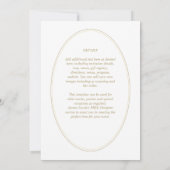 Elegant Classic White Gold MONOCHROME Weddenschap Kaart (Achterkant)