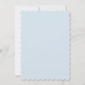 Elegant Classic Wildflower Blauw Baby shower Kaart (Achterkant)