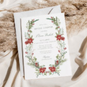 Elegant Classic Winter Greenery Vrijgezellenfeest Kaart