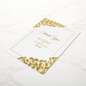 Elegant Classic with Floral Ornaments for Wedding Folie Uitnodiging (Gedraaid)