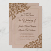 Elegant Classic with Floral Ornaments for Wedding Kaart (Voorkant / Achterkant)