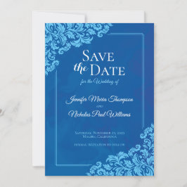 Elegant Classic with Floral Ornaments for Wedding Kaart