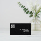 Elegant Classic Zwart Eenvoudig en Modern met Logo Visitekaartje (Staand voorkant)