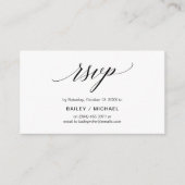 Elegant Classic, zwart Script, party RSVP Informatiekaartje (Voorkant)