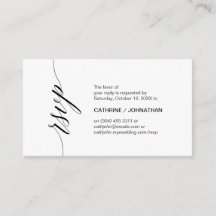 Elegant Classic, zwart Script, party RSVP