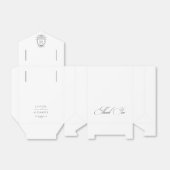 Elegant Classic Zwart & Wit Dank u Favor Box Bedankdoosjes (Uitgevouwen)