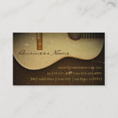 Elegant Classical Guitar  Grunge Visitekaartje (Achterkant)