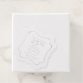 Elegant Classy 25th Wedding Jubileum Bedankjes Labels (Met doos)