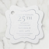 Elegant Classy 25th Wedding Jubileum Bedankjes Labels (Voorkant)