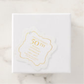 Elegant Classy 50th Wedding Jubileum Bedankjes Labels (Met doos)