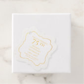 Elegant Classy 75th Wedding Jubileum Folie Favor Bedankjes Labels (Met doos)