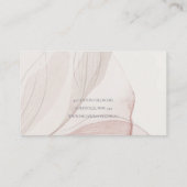 Elegant Classy Abstract Blush Waterverf Foliage Visitekaartje (Achterkant)
