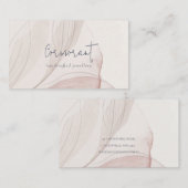 Elegant Classy Abstract Blush Waterverf Foliage Visitekaartje (Voorkant / Achterkant)