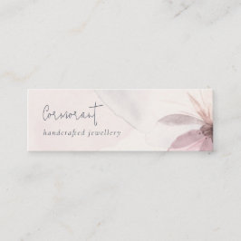 Elegant Classy Abstracte Blush Waterverf Floral Mini Visitekaartje
