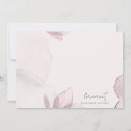 Elegant Classy Abstracte Blush Waterverf Floral Notitiekaartje