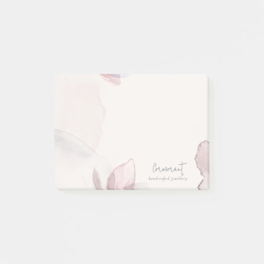 Elegant Classy Abstracte Blush Waterverf Floral Post-it® Notes (Voorkant)