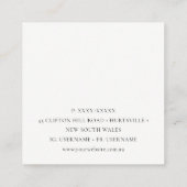 ELEGANT CLASSY AQUA DUSKY BLUE GOLD AGATE GEODE SQ VIERKANTE VISITEKAARTJE (Achterkant)